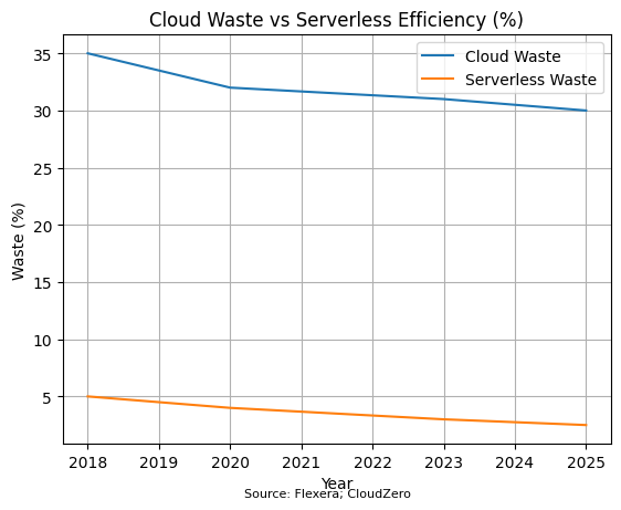 Cloud vs Serverless Efficiency