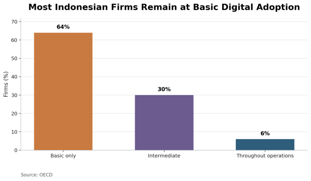 Most Indonesian Firms Remain at Basic Digital Adoption