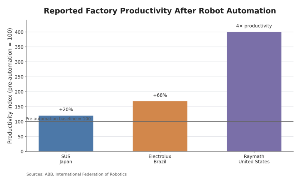 Reported Factory Productivity After Robot Automation